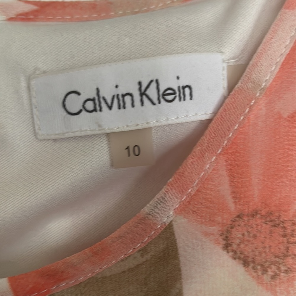 Calvin Klein daisy geometric trapeze dress size 10 - Picture 2 of 7